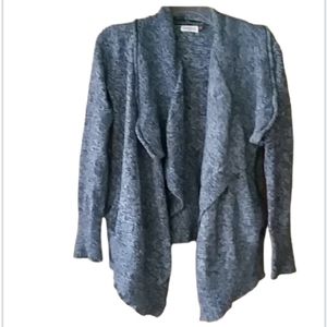 SO Womans Blue Heathered‎ Waterfall Open Cardigan Size Small
